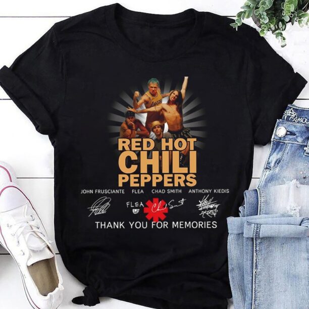 Red Hot Chili Peppers Band Signatures T-Shirt, Red Hot Chili Peppers 2024 Tour T-Shirt, RHCP Rock Band Shirt