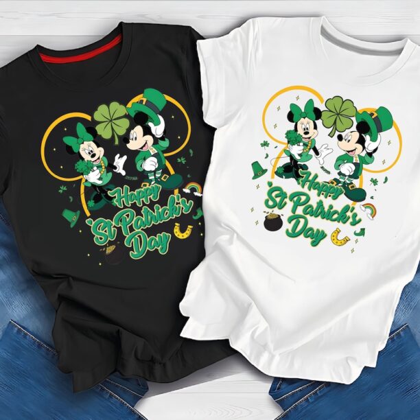 Mickey St. Patrick's Day PNG, Mickey And Friends Patrick's Day Shirt, Character St. Patrick's Day Shirt PNG