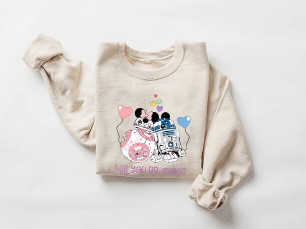 Will You BB-mine Shirt,Valentines Star Wars Couple Shirt,Disney Couple Honeymoon Shirts,Mickey Minnie Shirt