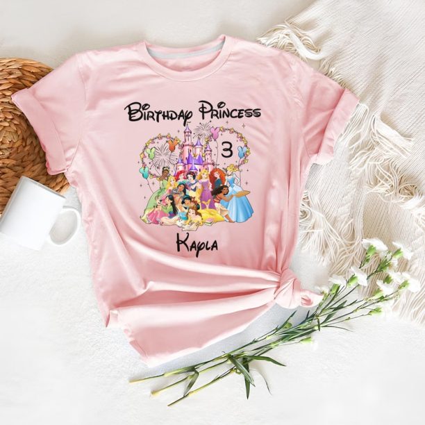 Birthday Princess Shirt, Disney Princess Birthday Shirt, Family Birthday Shirt, Custom Princess Shirt