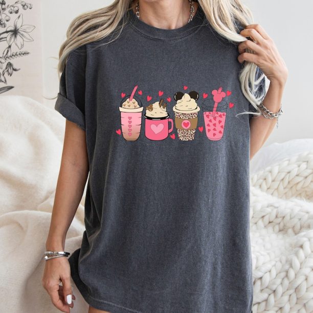 Comfort Colors® Valentines Day Latte Shirt, Valentine Coffee T-shirt, Latte Valentine Shirt, Coffee Lover Shirt