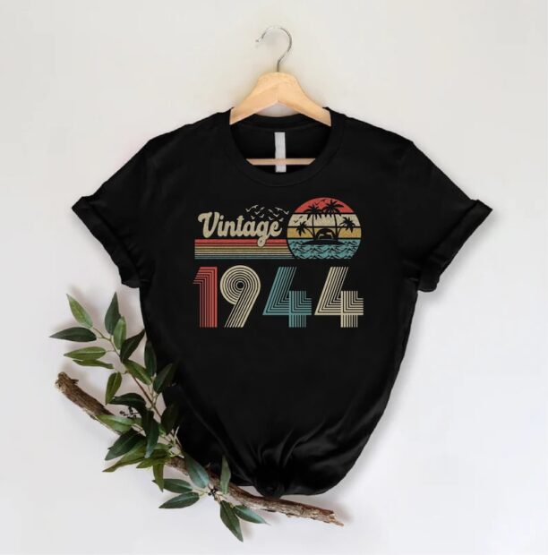 Retro 1944 T-Shirt, 80th Birthday Gift For Grandpa, 80th Anniversary, 80th Vintage Birthday, 80th Birthday Shirt