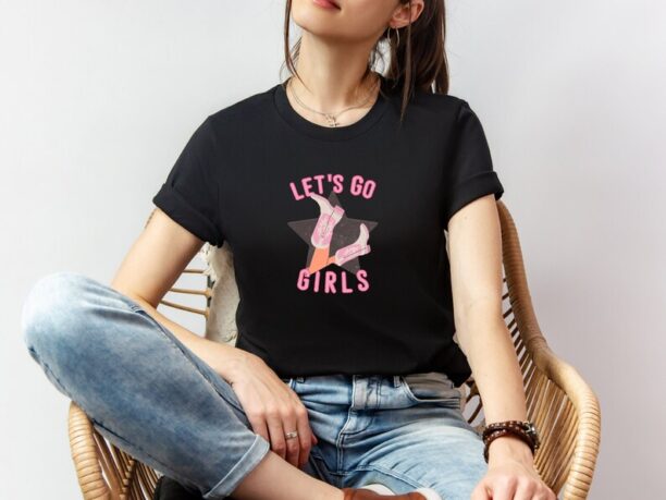 Let's Go Girls Country Girl Oversized Vintage T-Shirt, Comfort Colors Shirt, Cowgirl Shirt, Country Girl Shirt