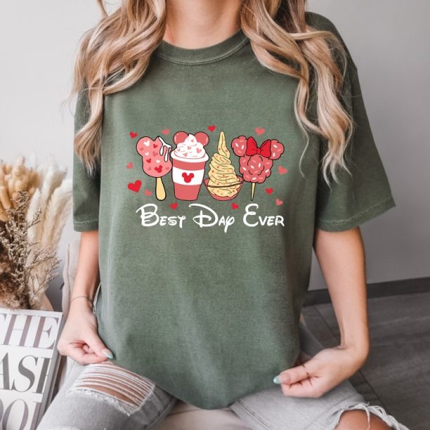 Comfort Colors® Best Day Ever T-Shirt, Valentines Day T-Shirt, Ice cream Candy Latte Valentine Shirt