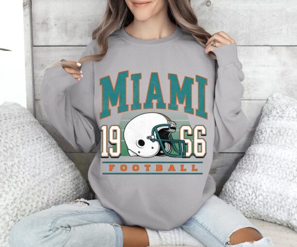 Miami Football Sweatshirt , Miami Football shirt , Vintage Style Miami Football Sweatshirt , Miami Fan Gift