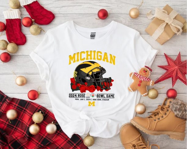 Michigan Wolverines Rose Bowl 2024 Flower Shirt, Sweatshirt, Hoodie