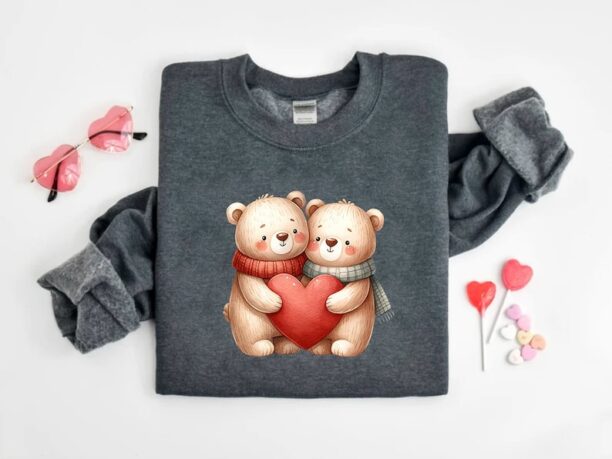 Bear Love Valentine Shirt, Cute Valentine Sweatshirt, Teddy Bear Valentine's Day Gift, Kids Shirt, Bear Love Shirt
