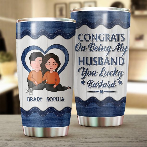 Congrats On Being My Husband Tumbler, Husband Gifts, Husband Tumbler, Gifts For Men, Husband And Wife Gifts