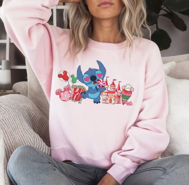 Disney Stitch Valentines Day Shirt and Sweatshirt, Valentine Gift, Lilo And Stitch Shirt, Disneyland Trip Shirt