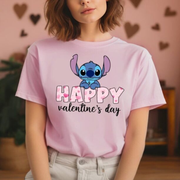 Disney Stitch Valentines Day Shirt and Sweatshirt, Valentine Gift, Lilo And Stitch Shirt, Disneyland Trip Shirt