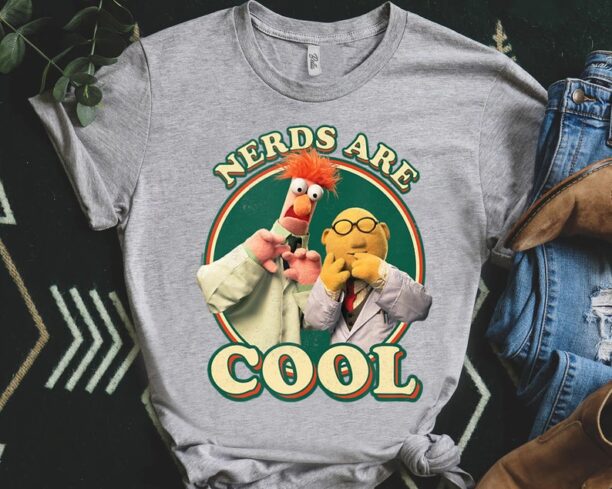 Funny Disney The Muppets Show Beaker Bunsen Nerds Are Cool Retro Shirt