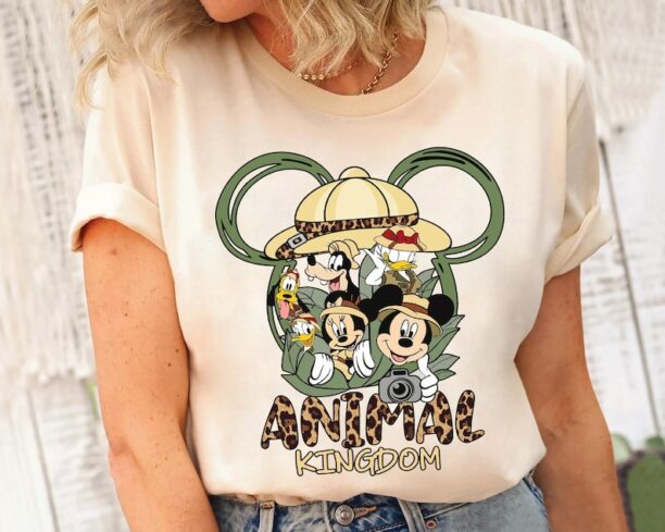 Disney Park Mickey Mouse And Friends Animal Kingdom Safari Shirt