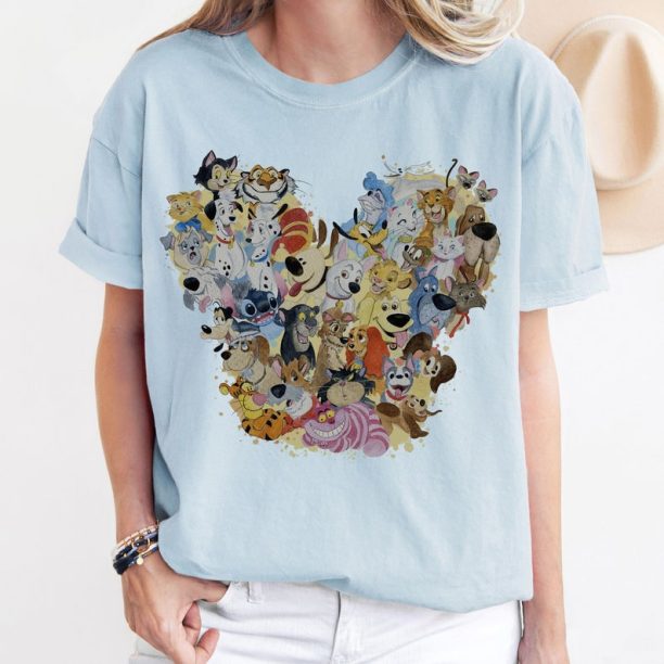 Comfort Colors® Disney Dogs Shirt, Heart From Dogs Shirt, Heart Shirt, Dog Lover Shirt, Animal Lover Shirt, Animal Shirt