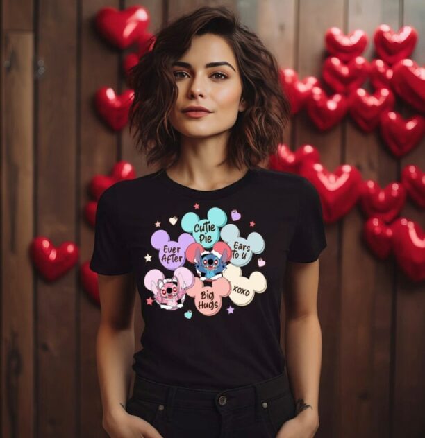 Disney Stitch Valentines Day Shirt and Sweatshirt, Valentine Gift, Lilo And Stitch Shirt, Disneyland Trip Shirt