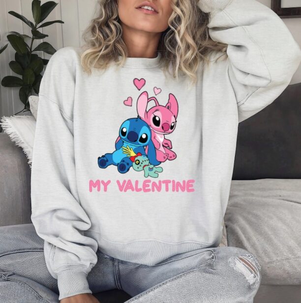 Disney Stitch Valentines Day Shirt and Sweatshirt, Valentine Gift, Lilo And Stitch Shirt, Disneyland Trip Shirt