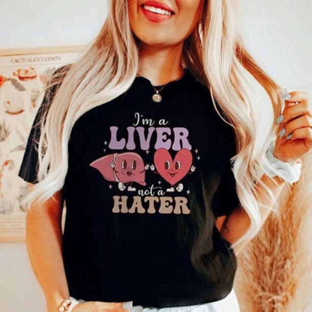 Retro Nurse Valentine's Day Shirt | Liver Not A Hater Tshirt, Peds Picu Pediatric GI Rn Hepatologist Gastroenterologist