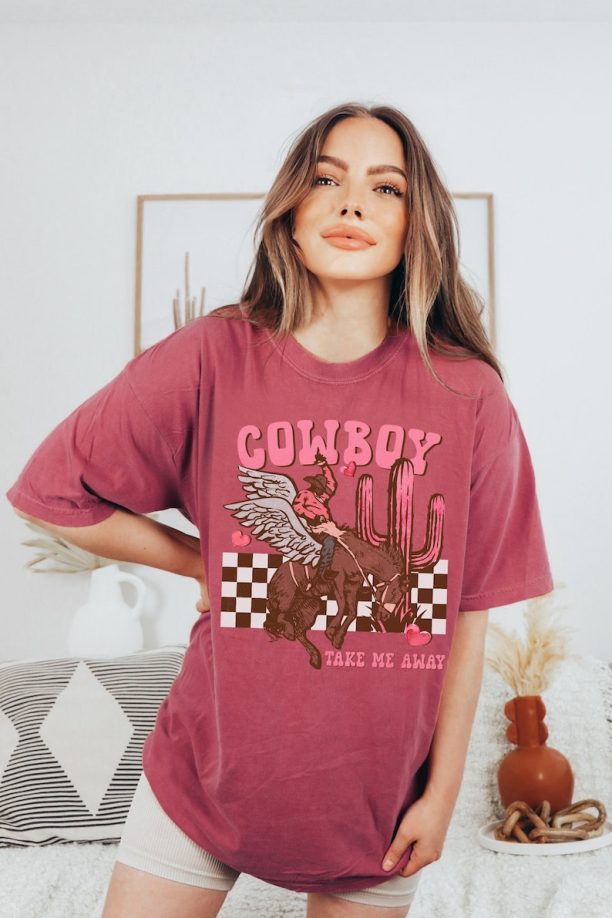 Western valentine shirt, Retro Valentine's Day t-shirt, Cowboy valentines, Funny Valentines tee, Galentines day gift