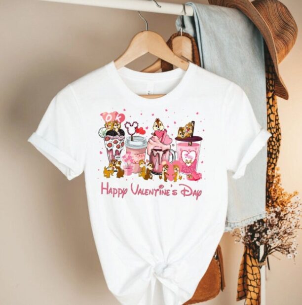 Chip & Dale Valentines Day Shirt and Sweatshirt, Valentine Gift, Couples Matching Shirt, Disneyland Trip Shirt
