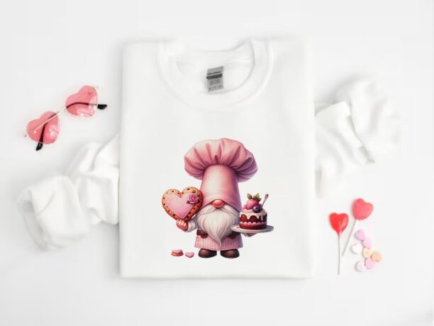 Gnome Love Shirt, Valentines Day Gift, Lovers Day Tee, Valentines Day Shirt, Gift for Women, Gnome Heart Shirt