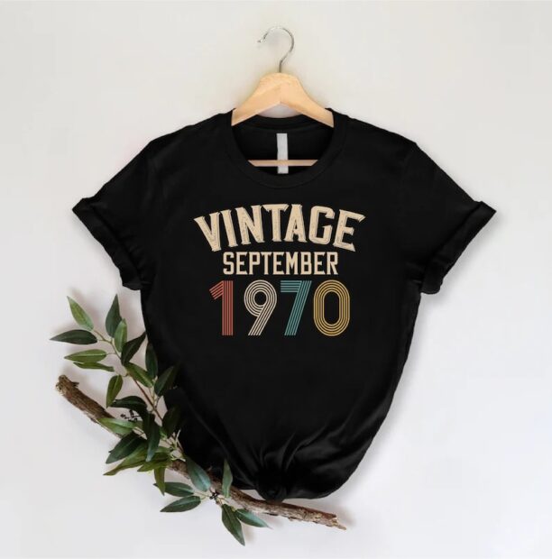 54th Birthday, 1970 Vintage Shirt,Month Birthday Shirt, 54th Birthday Gift for Women, Vintage Birthday Party