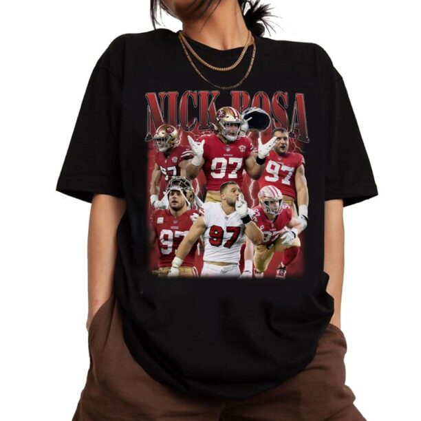 Vintage Nick Bosa 90s shirt sweatshirt, Football Bootleg Gift, Nick Bosa 90s sport gift for her