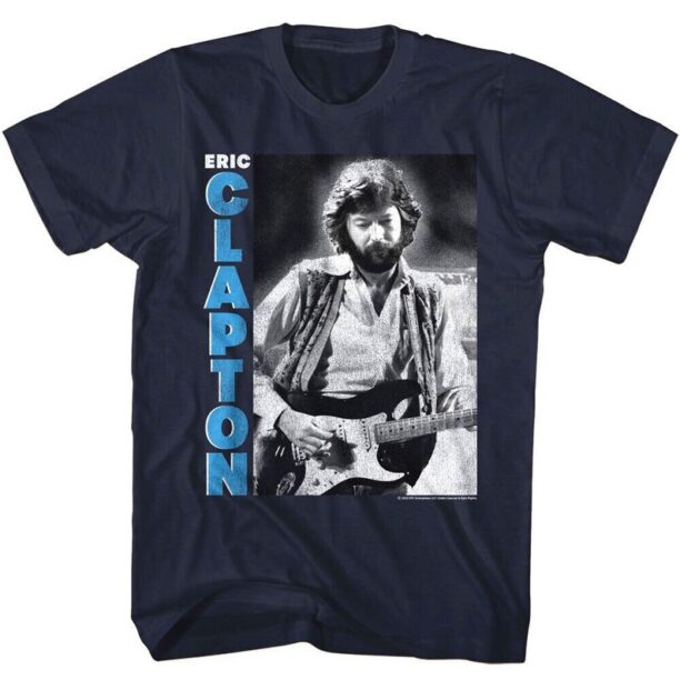 Eric Clapton Shirt Crossroads Photo Iconic Rock Blues Men's Tees