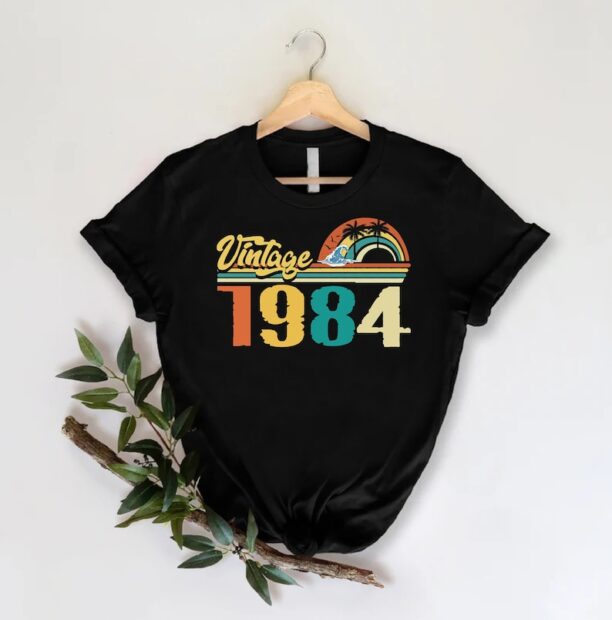 40th Birthday Gift Women, Retro 40th Birthday Shirt, 40th Birthday T-Shirt, Vintage 1984 Shirt, 40 Years Birthday Shirt