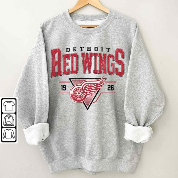 Vintage 90s Detroit Red Wings Shirt, Crewneck Detroit Red Wings Sweatshirt, Jersey Hockey Gift For Christmas