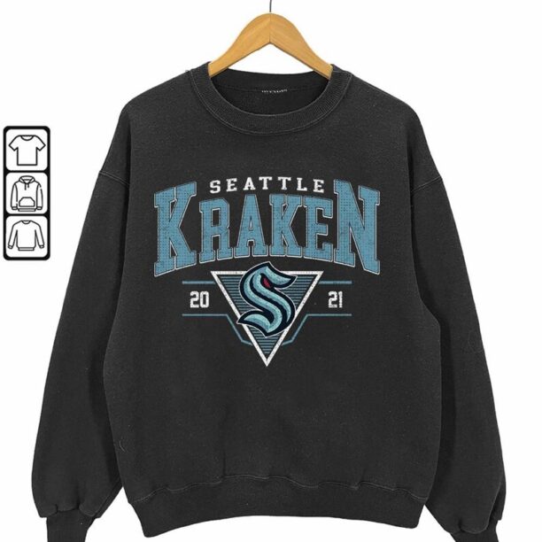 Vintage 90s Seattle Kraken Shirt, Crewneck Seattle Kraken Sweatshirt, Jersey Hockey Gift For Christmas