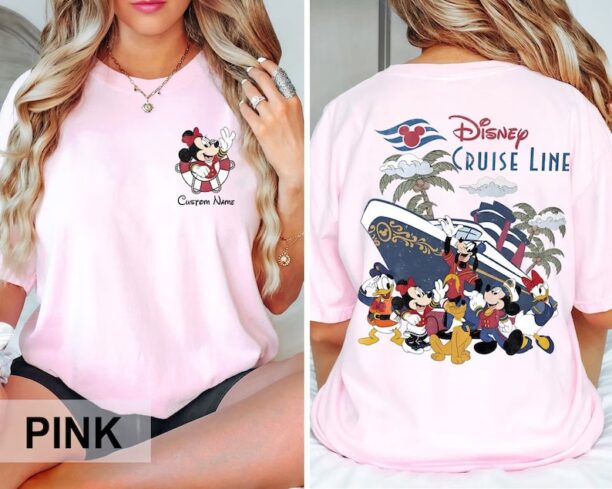 Two-Side Disney Cruise Line Comfort Colors Shirt, Retro Mickey and Friends Cruise Shirt, Disney Family Cruise Shirts