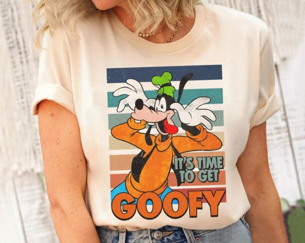 Vintage 90s It's Time To Get Goofy Shirt, Funny Disney T-shirt, Walt Disney World, Disneyland Family Trip Outfits