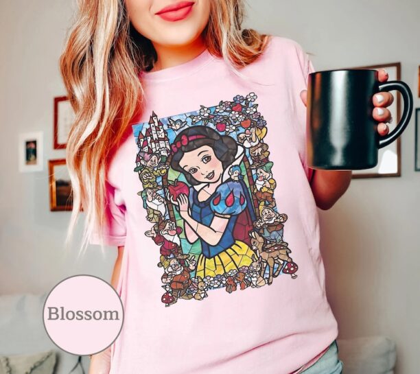 Disney Snow White Comfort Colors Shirts, Kids Princess Shirt, Snow White and The Seven Dwarfs Shirt, Disney Shirts