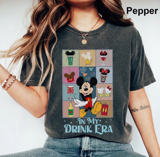 In My Drink Era Comfort Colors Shirt, Epcot Drinking Shirt, Mickey Drinking Shirt