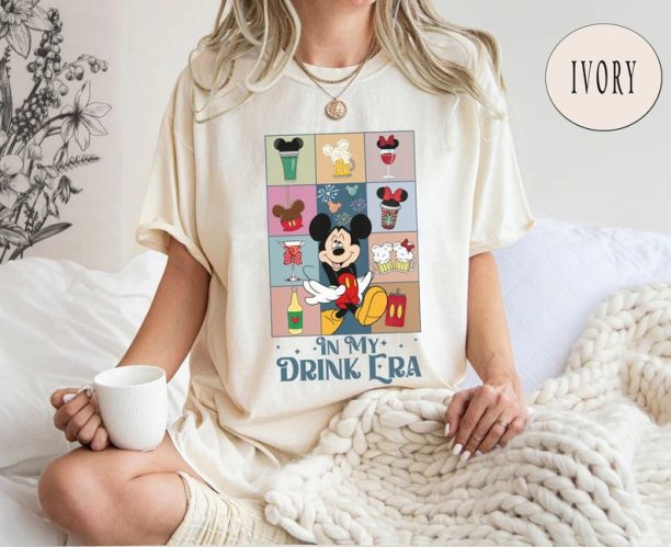 In My Drink Era Comfort Colors Shirt, Epcot Drinking Shirt, Mickey Drinking Shirt