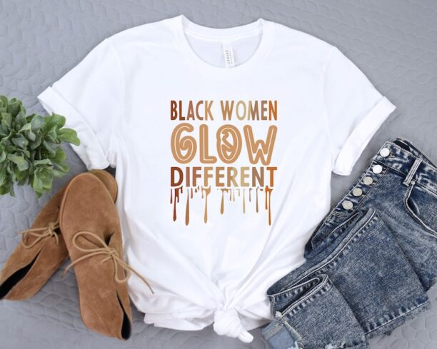 Black Woman Glow Diffrent Shirt, Black History Month Shirt, Black Lives Matter, Black Culture TShirt, Black Pride Shirt