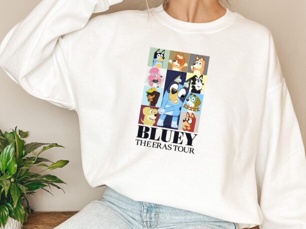 Bluey Eras Tour Shirt, Bluey Family Shirt, Bluey Cartoon Shirt, Bluey Birthday Party Shirt, Bluey Heeler Shirt