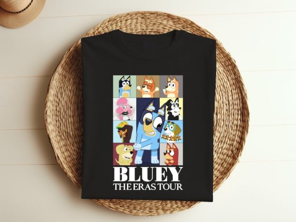 Bluey Eras Tour Shirt, Bluey Family Shirt, Bluey Cartoon Shirt, Bluey Birthday Party Shirt, Bluey Heeler Shirt