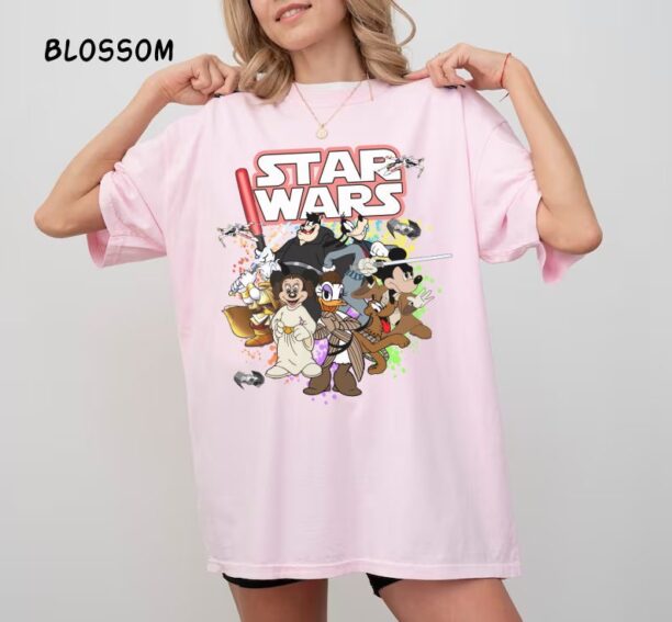 Star Wars Mickey Shirt, Disney Comfort Colors Shirt, Star Wars Characters, Disney Star Wars Shirt