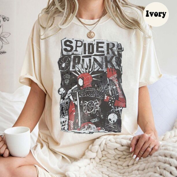 Vintage Spider Punk Shirt, Spider Man Shirt, Spider Man Across The Spider-Verse Shirt, Marvel Shirt