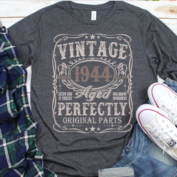 80th Birthday Shirt, Vintage 1944 Shirt, 80th Birthday Gift For Women, 80th Birthday Gift For Men, 80th Birthday Friend