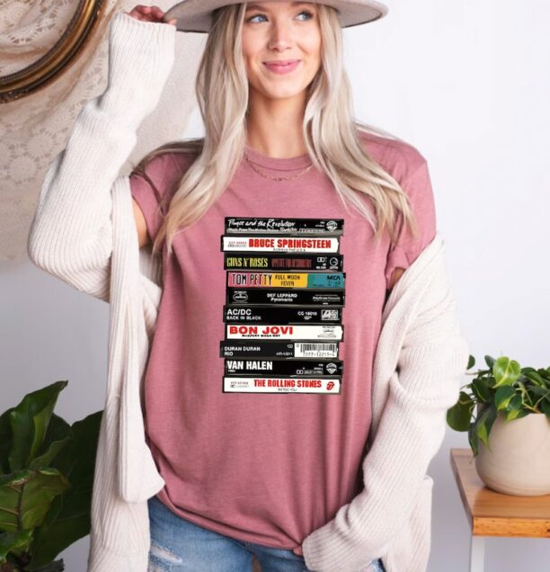 Vintage Cassette Tape Shirt, Gift For Old School Music Lovers Sweatshirt, 80's Rock Cassette T-Shirt