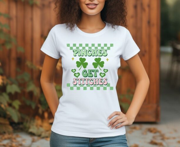 Pinches Get Stitches Shirt, Retro St Patricks Day Shirt, St Paddys Day Shirt, Saint Patricks Day Shirt