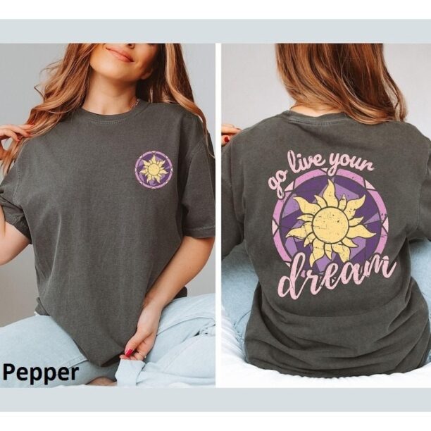 Vintage Two-sided Tangled Shirt, Rapunzel Family Shirt, Go Live Your Dream, WDW Disney Princess Shirt