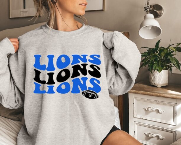 Detroit Lions Sweatshirt, Retro Style Vintage Detroit Lions, Lions Football, Detroit Lions Football