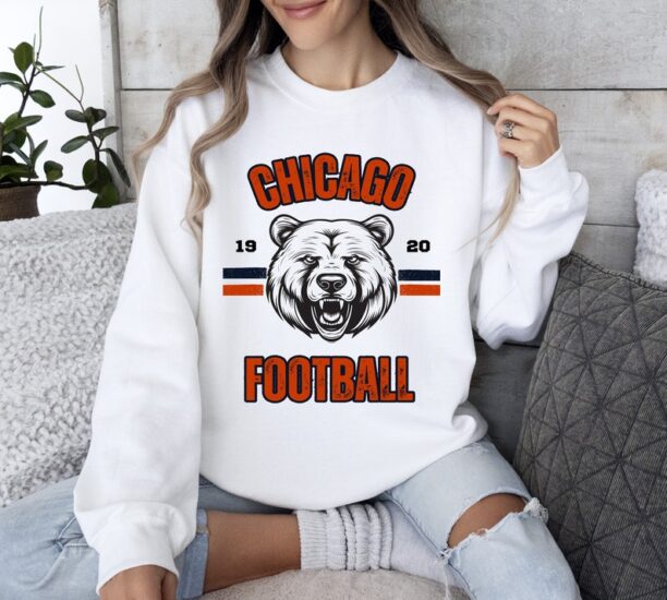 Chicago Bears Vintage Sweatshirt Chicago Bears Football Sweatshirt Bears Shirt Gift for Bears Football Fan Chicago Bears