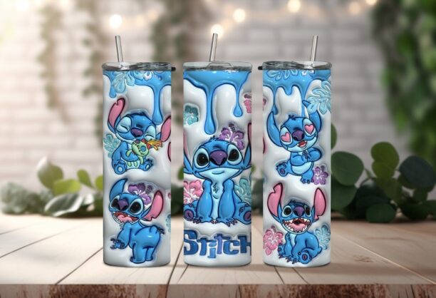 Colorful Hawaiian Flower Tumbler - O'hana Means Family Tumbler - Cute Disney Cartoon Character Tumbler!