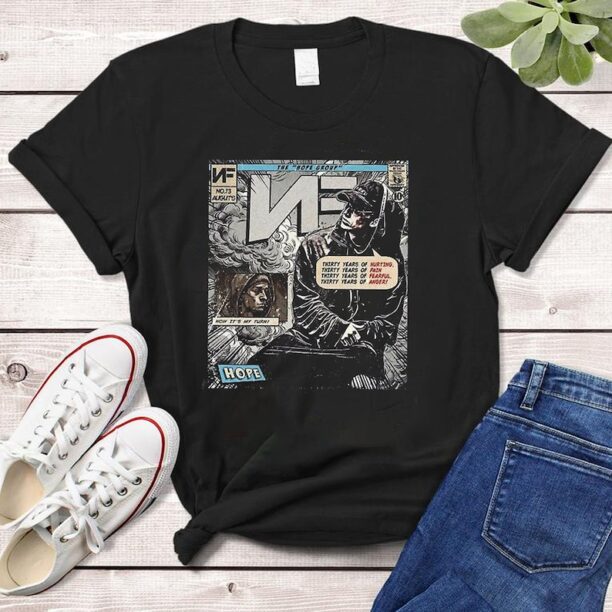 NF Comic 90S Vintage Book Art T-shirt, Hope Album World Tour 2023 Shirt, Music Tour Merch, Gift For Fan