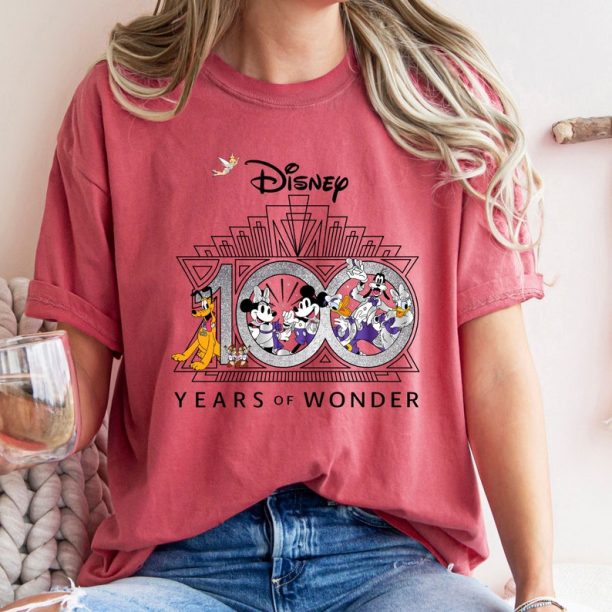 Comfort Colors® Disney 100 Years Of Wonder T-Shirt, Disney Vacation Shirt, Disney Party T-Shirt, Disneyland T-Shirt