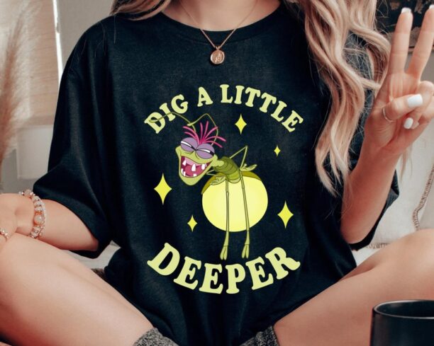 Retro The Princess And The Frog Ray Dig A Little Deeper Shirt, Disney Vintage T-shirt, Funny Disney Birthday Gift