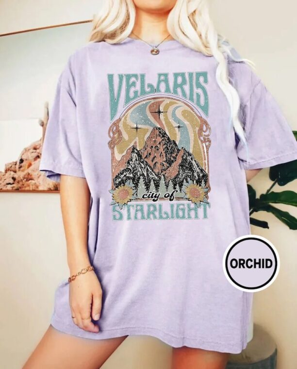 Velaris City Of Starlight Comfort Colors Shirts, Comfort Retro Velaris Shirt, Unisex House Of Wind Book Clothing